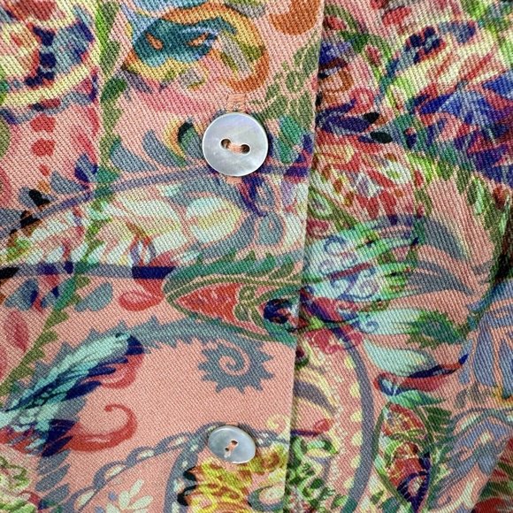 Soft Surroundings Plus Sz 3X Laia Paisley Pattern Rayon Blouse Tunic - Picture 5 of 8